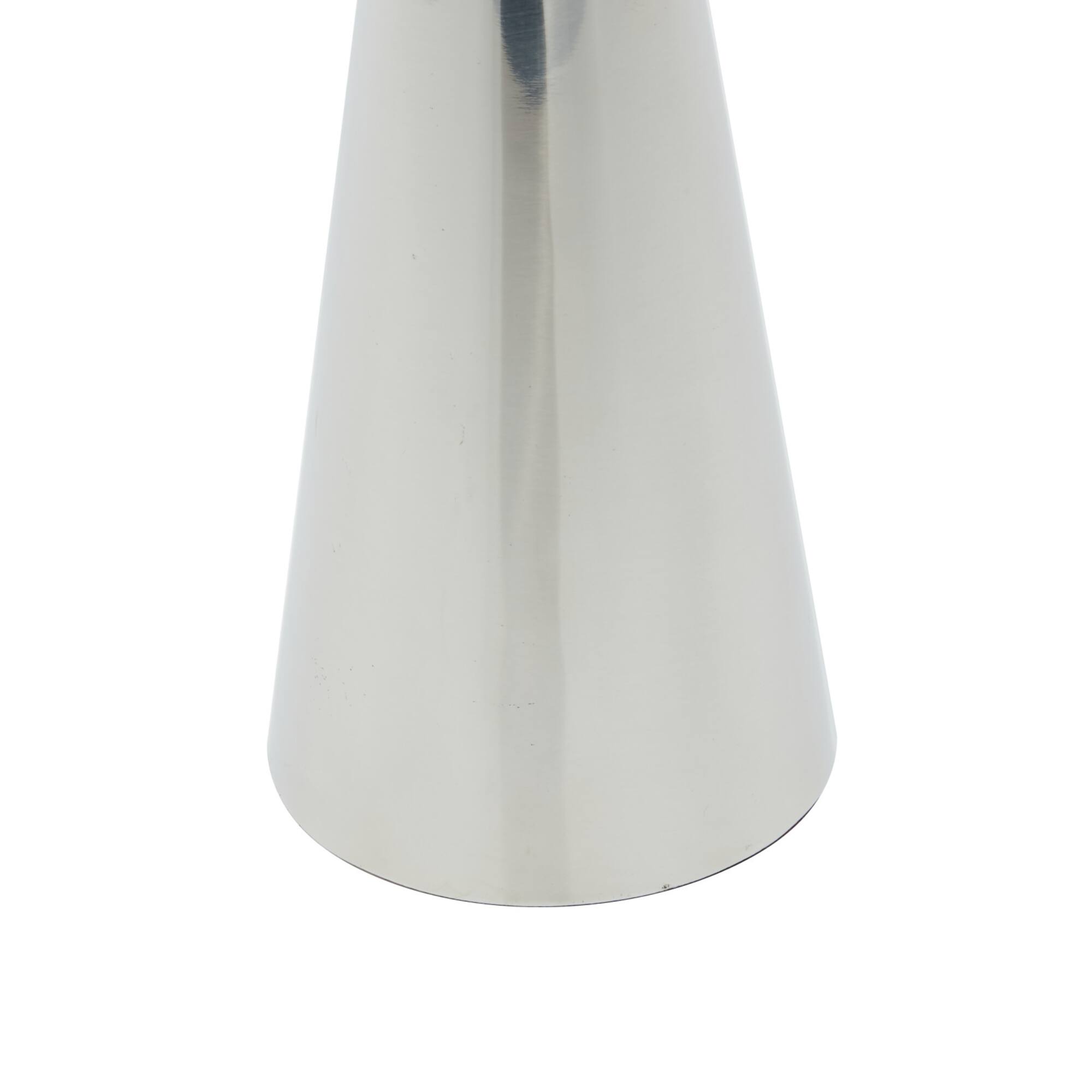 Silver Stainless Steel Glam Cone Candle Holder Set